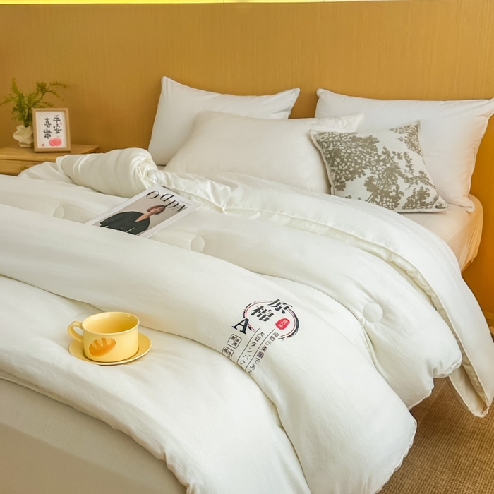 91家纺网 家纺一手货源 找家纺 （总）壹张床 2025新款A类针织棉原棉大豆被冬被子母被被芯子母扣系列 