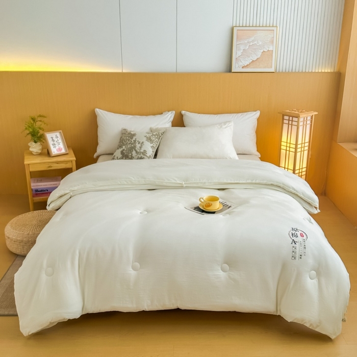 91家纺网 家纺一手货源 找家纺 （总）壹张床 2025新款A类针织棉原棉大豆被冬被子母被被芯子母扣系列 