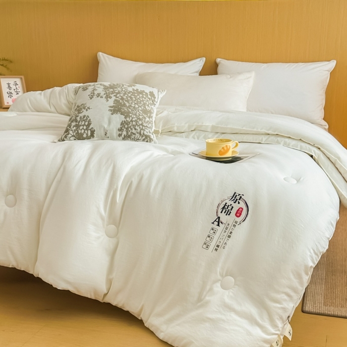 91家纺网 家纺一手货源 找家纺 （总）壹张床 2025新款A类针织棉原棉大豆被冬被子母被被芯子母扣系列 