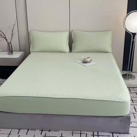 91家纺网 家纺一手货源 找家纺 （总）凌云家纺 2025新款100%锦纶凉席床笠款可水洗冰丝席三明治软席