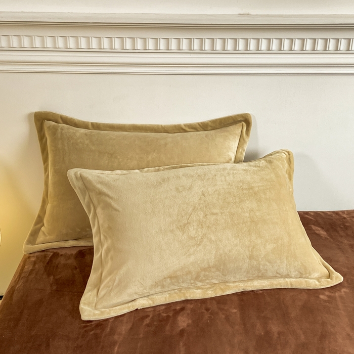 91家纺网 家纺一手货源 找家纺 （总）富馨莱 2025新款牛奶绒印花枕套240克面料