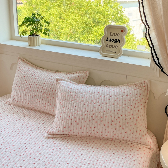 91家纺网 家纺一手货源 找家纺 尚美 2025新款豆豆绒牛奶绒大花边床盖四件套（床盖花边随机） 丽莎