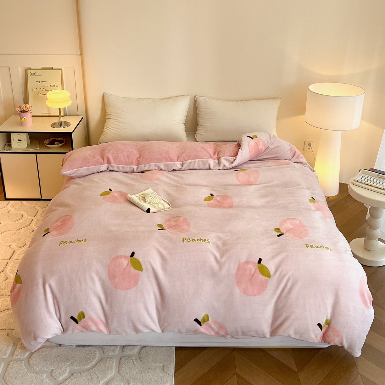 91家纺网 家纺一手货源 找家纺 （总）富馨莱 2025新款牛奶绒印花单件被套240克面料支持一件定制尺寸