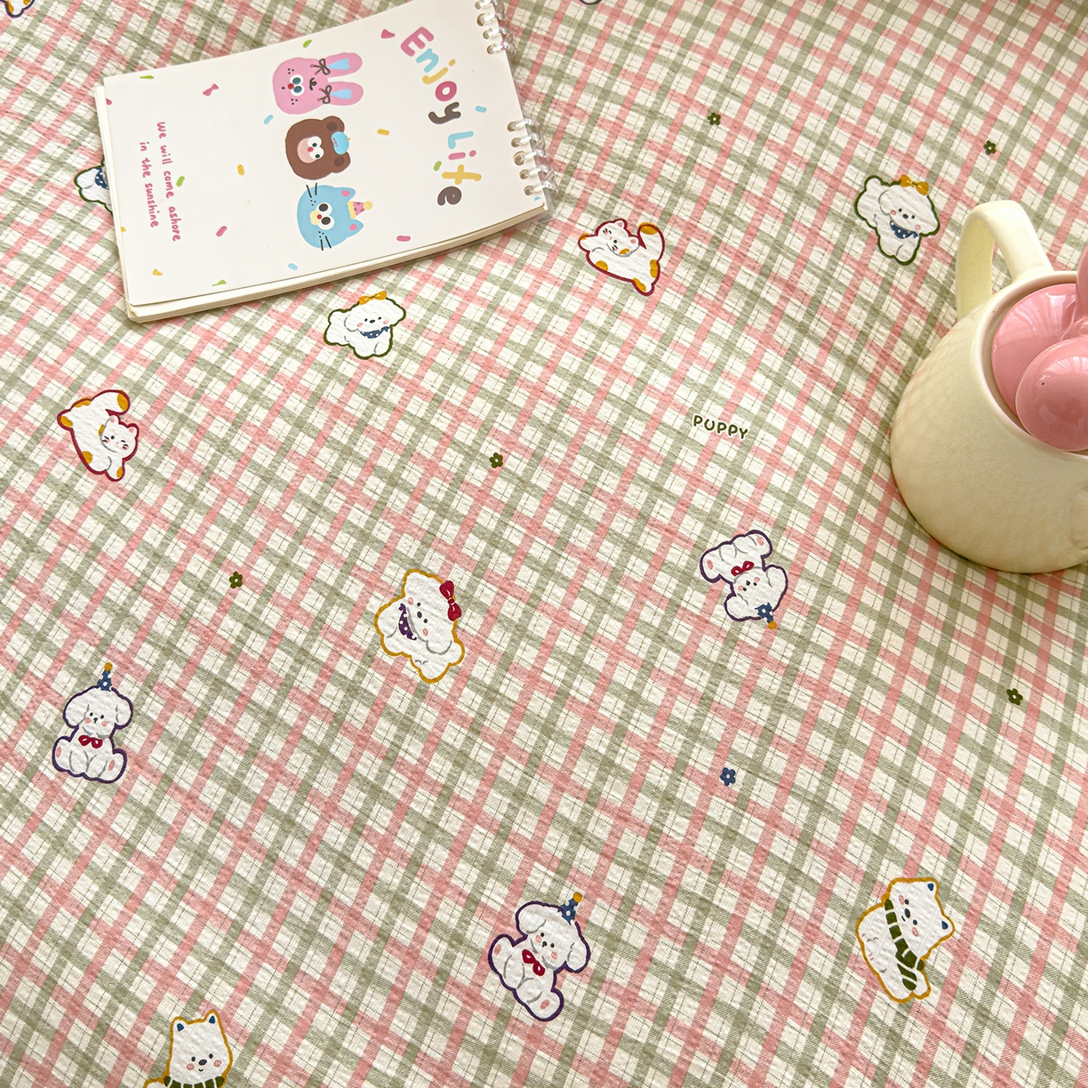 91家纺网 家纺一手货源 找家纺 芯恋家居 2025新款A类提花韩版花边豆豆冬被被子春秋被芯大豆被豆豆被 格子萌宠