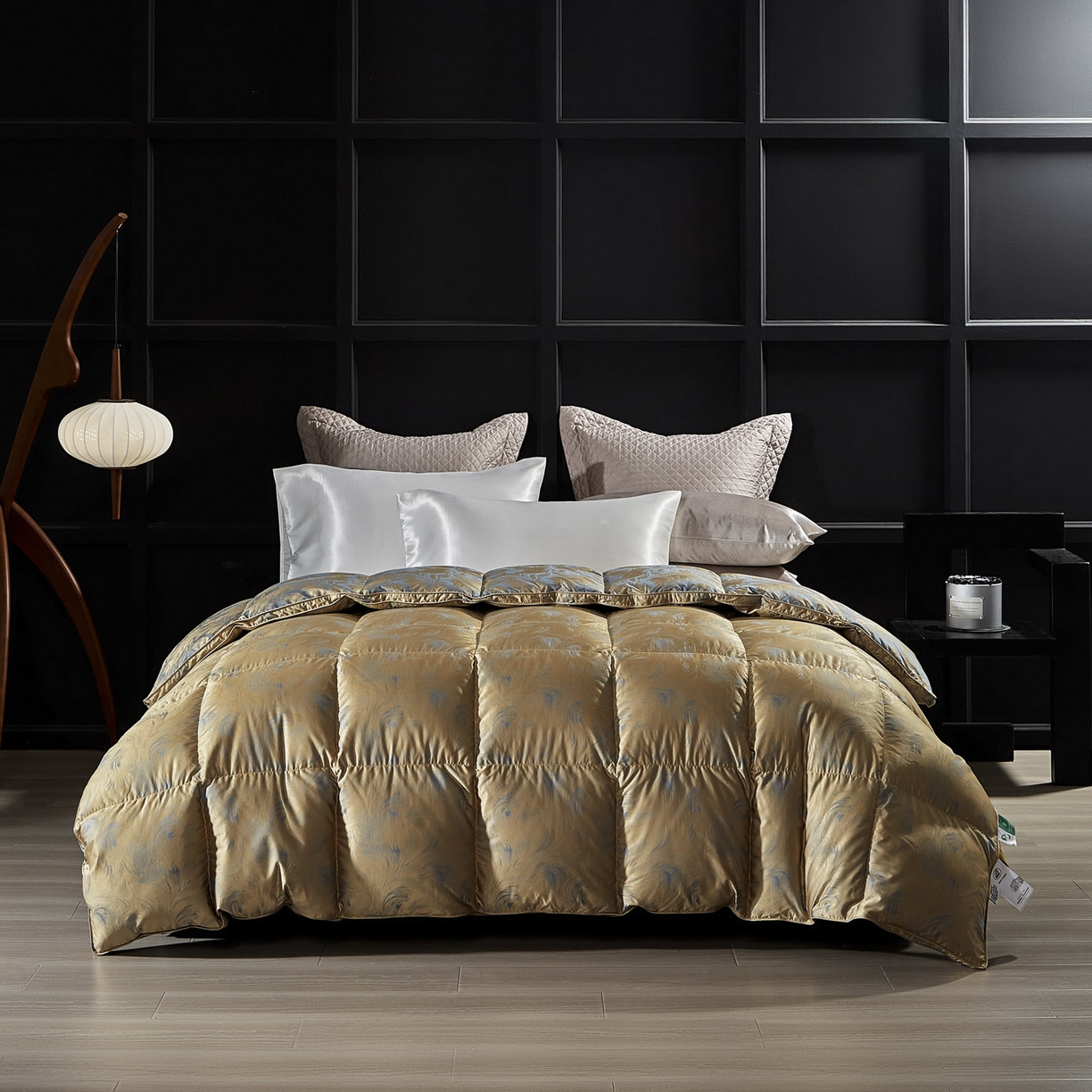 91家纺网 家纺一手货源 找家纺 暖羽屋羽绒馆 2025新款莫代尔95白鹅绒羽绒被芯   绒子含量95  冬被双人被子加厚 清羽