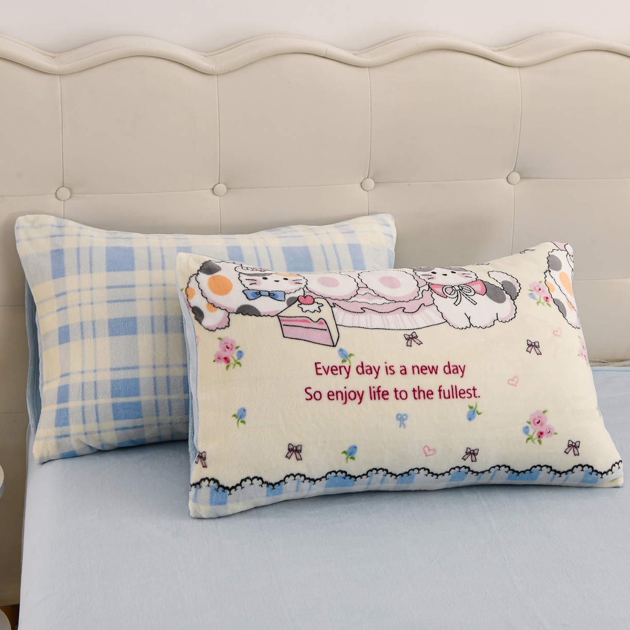 91家纺网 家纺一手货源 找家纺 （总）紫月轩家纺 2025新款A类牛奶绒小清新印花四件套