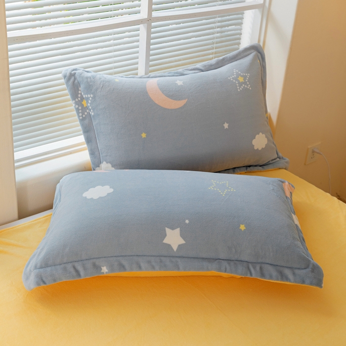 91家纺网 家纺一手货源 找家纺 富馨莱 2025新款牛奶绒印花单件被套240克面料支持一件定制尺寸 梦幻星空