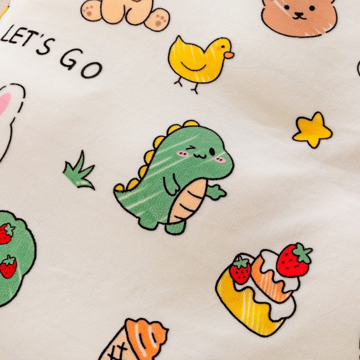 91家纺网 家纺一手货源 找家纺 富馨莱 2025新款牛奶绒印花单件被套240克面料支持一件定制尺寸 森林派对