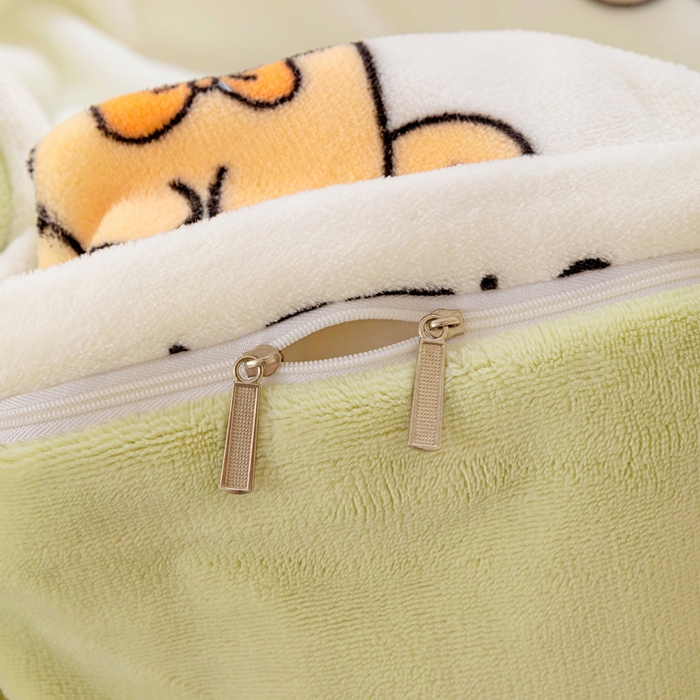 91家纺网 家纺一手货源 找家纺 富馨莱 2025新款牛奶绒印花单件被套240克面料支持一件定制尺寸 森林派对