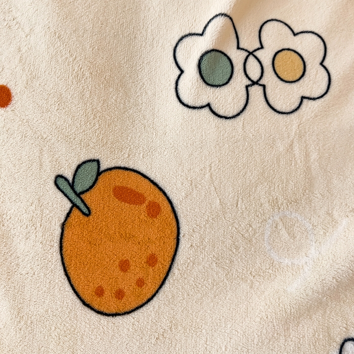 91家纺网 家纺一手货源 找家纺 富馨莱 2025新款牛奶绒印花单件被套240克面料支持一件定制尺寸 心想事橙