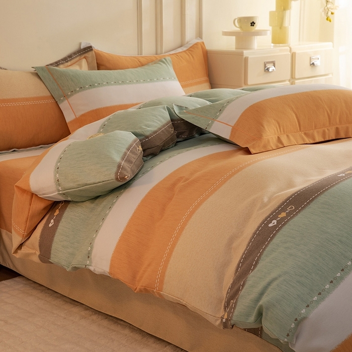 91家纺网 家纺一手货源 找家纺 （总）简如   2025新款全棉磨毛印花四件套（有买家秀提供）