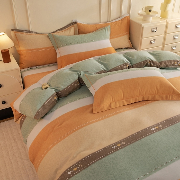 91家纺网 家纺一手货源 找家纺 （总）简如   2025新款全棉磨毛印花四件套（有买家秀提供）