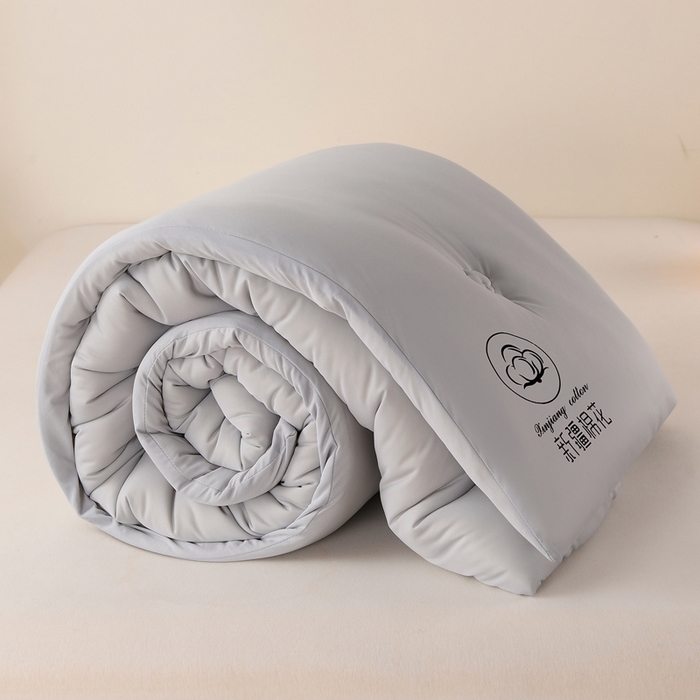 91家纺网 家纺一手货源 找家纺 湘之帛  2025新款a类水洗棉全棉新疆棉花被子被芯冬被 灰色