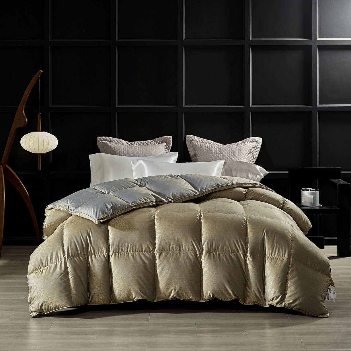 91家纺网 家纺一手货源 找家纺 暖羽屋羽绒馆 2025新款莫代尔95白鹅绒羽绒被芯   绒子含量95  冬被双人被子加厚 莫罗斯金