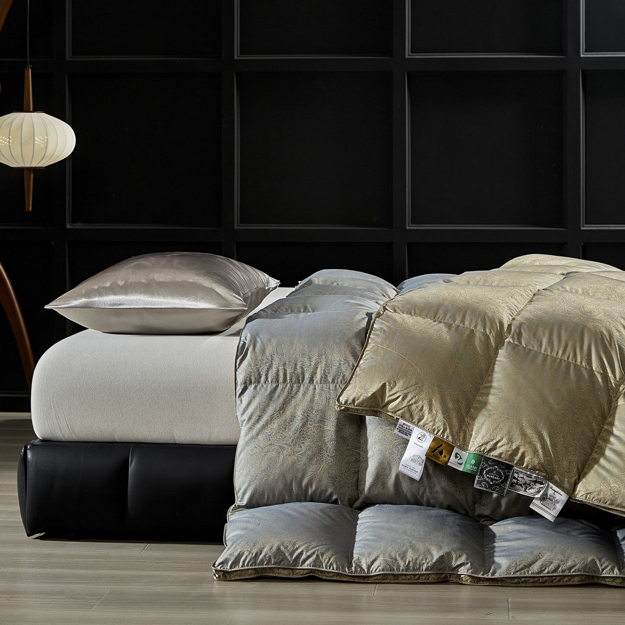 91家纺网 家纺一手货源 找家纺 暖羽屋羽绒馆 2025新款莫代尔95白鹅绒羽绒被芯   绒子含量95  冬被双人被子加厚 莫罗斯金