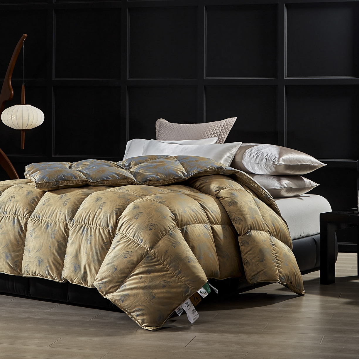 91家纺网 家纺一手货源 找家纺 暖羽屋羽绒馆 2025新款莫代尔95白鹅绒羽绒被芯   绒子含量95  冬被双人被子加厚 清羽