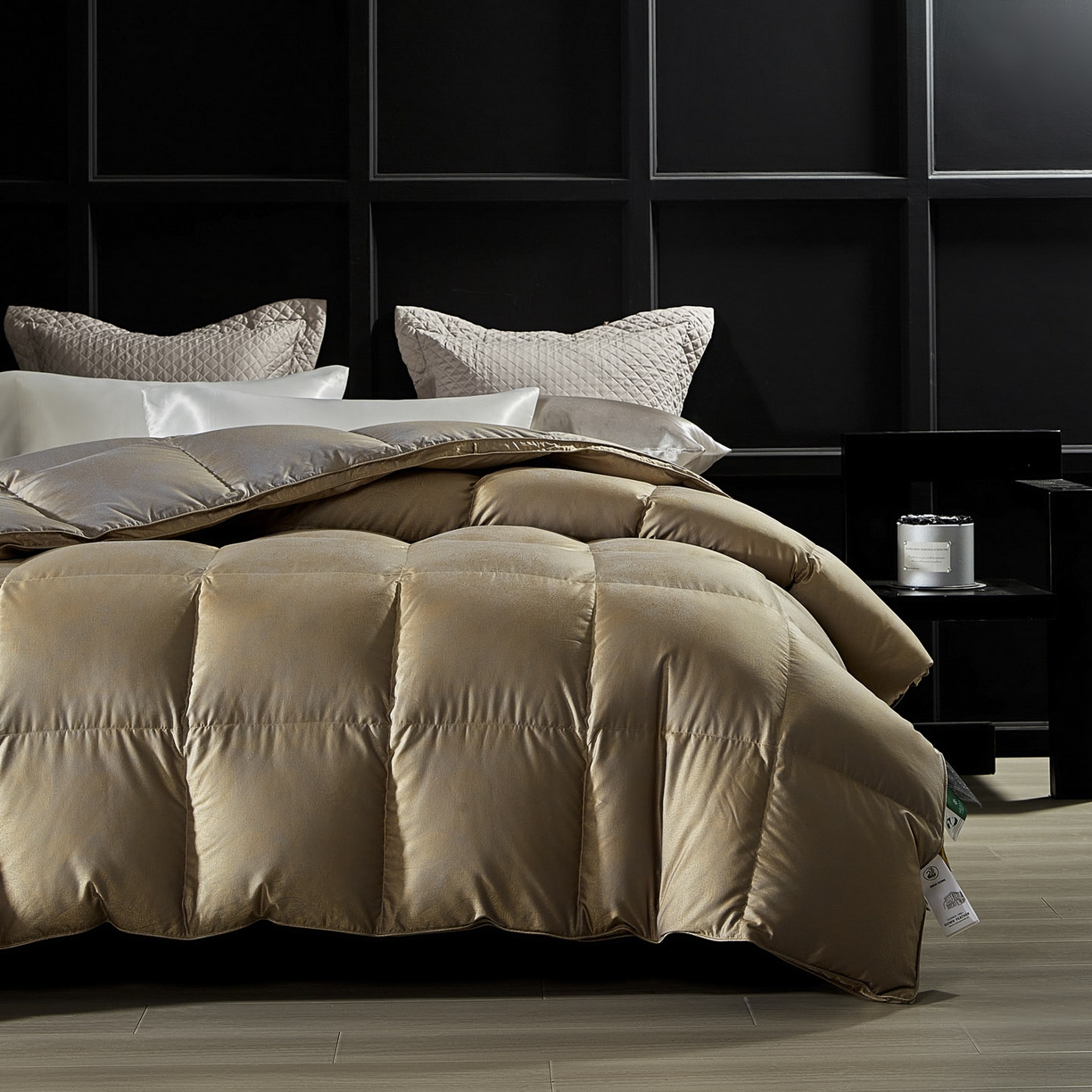 91家纺网 家纺一手货源 找家纺 暖羽屋羽绒馆 2025新款莫代尔95白鹅绒羽绒被芯   绒子含量95  冬被双人被子加厚 香之沁