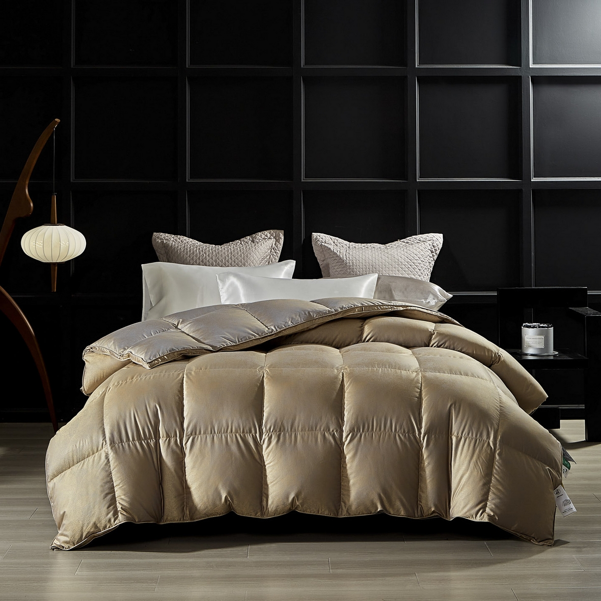 91家纺网 家纺一手货源 找家纺 暖羽屋羽绒馆 2025新款莫代尔95白鹅绒羽绒被芯   绒子含量95  冬被双人被子加厚 香之沁