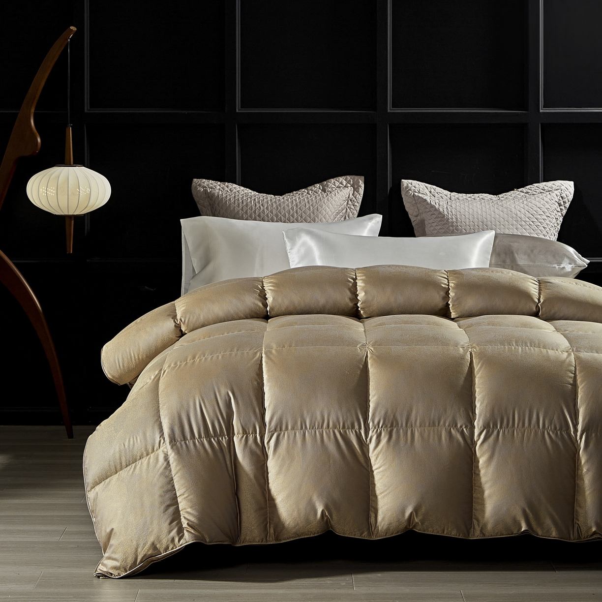 91家纺网 家纺一手货源 找家纺 暖羽屋羽绒馆 2025新款莫代尔95白鹅绒羽绒被芯   绒子含量95  冬被双人被子加厚 香之沁