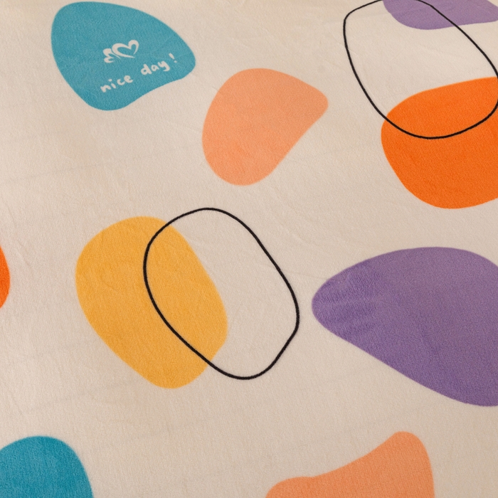 91家纺网 家纺一手货源 找家纺 富馨莱 2025新款牛奶绒印花单件被套240克面料支持一件定制尺寸 雨花石