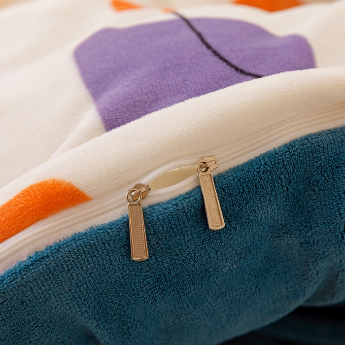 91家纺网 家纺一手货源 找家纺 富馨莱 2025新款牛奶绒印花单件被套240克面料支持一件定制尺寸 雨花石