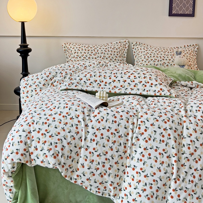 91家纺网 家纺一手货源 找家纺 富馨莱 2025新款牛奶绒印花单件被套240克面料支持一件定制尺寸 遇见