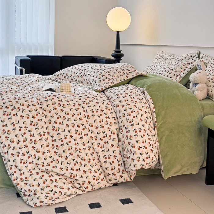 91家纺网 家纺一手货源 找家纺 富馨莱 2025新款牛奶绒印花单件被套240克面料支持一件定制尺寸 遇见