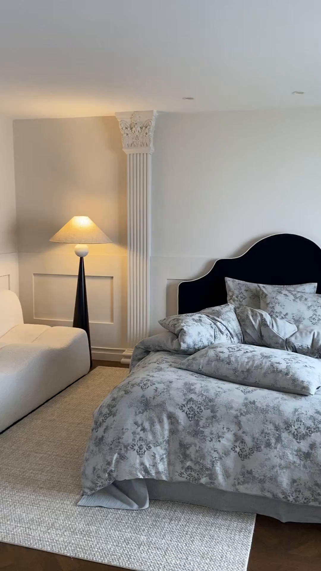 91家纺网 家纺一手货源 找家纺 赫帛 2025新款A类全棉棉麻色织提花四件套-欧若拉 欧若拉-灰色