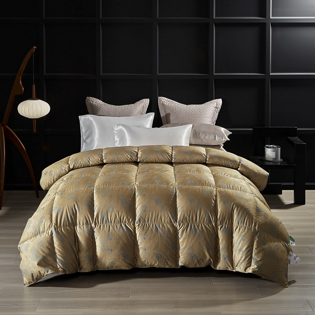 91家纺网 家纺一手货源 找家纺 （总）暖羽屋羽绒馆 2025新款莫代尔95白鹅绒羽绒被芯   绒子含量95  冬被双人被子加厚