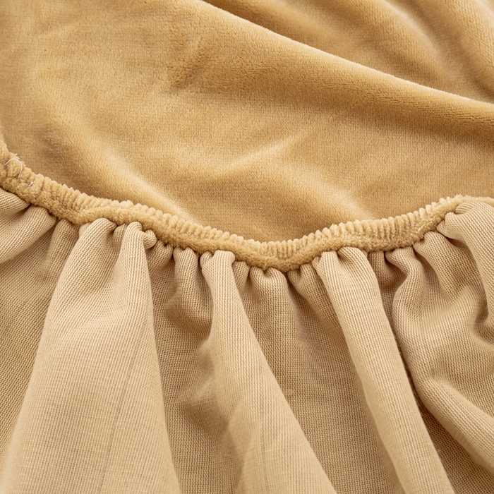 91家纺网 家纺一手货源 找家纺 富馨莱 2025新款牛奶绒印花床笠240克面料支持一件定制尺寸 绒香槟金