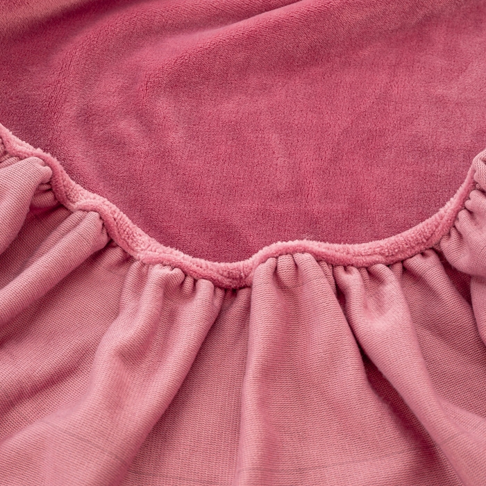 91家纺网 家纺一手货源 找家纺 富馨莱 2025新款牛奶绒印花床笠240克面料支持一件定制尺寸 绒胭脂红