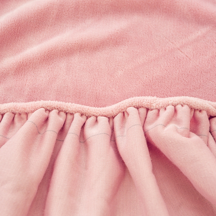 91家纺网 家纺一手货源 找家纺 富馨莱 2025新款牛奶绒印花床笠240克面料支持一件定制尺寸 绒樱花粉