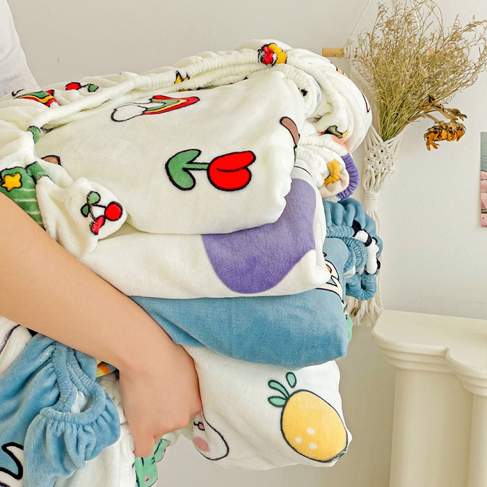 91家纺网 家纺一手货源 找家纺 富馨莱 2025新款牛奶绒印花床笠240克面料支持一件定制尺寸 组合图