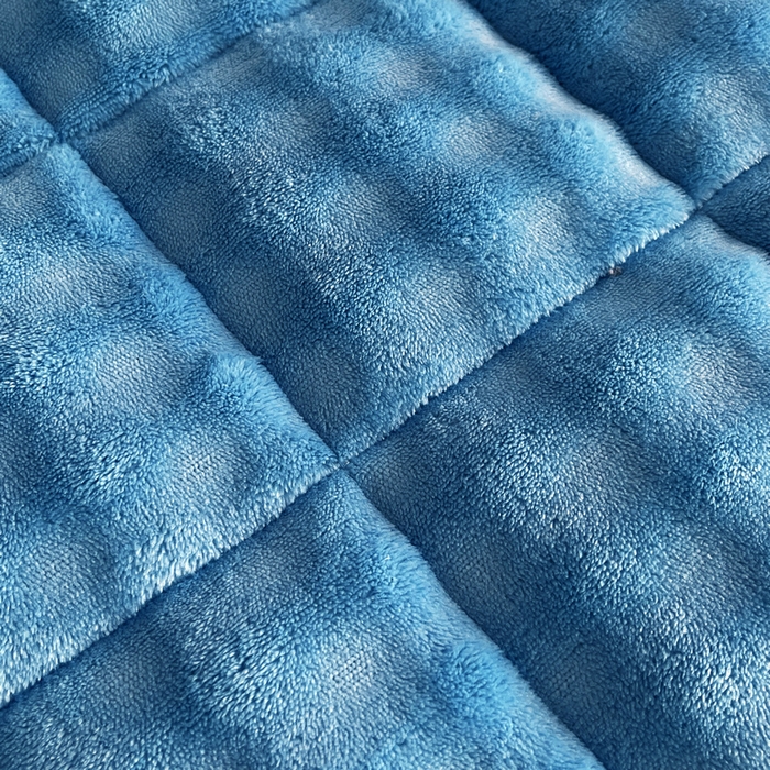 91家纺网 家纺一手货源 找家纺 梵朴 2025新款牛奶绒泡泡兔毛绒床垫学生宿舍床褥子-纯色系列学生图 牛奶绒泡泡-宾利蓝