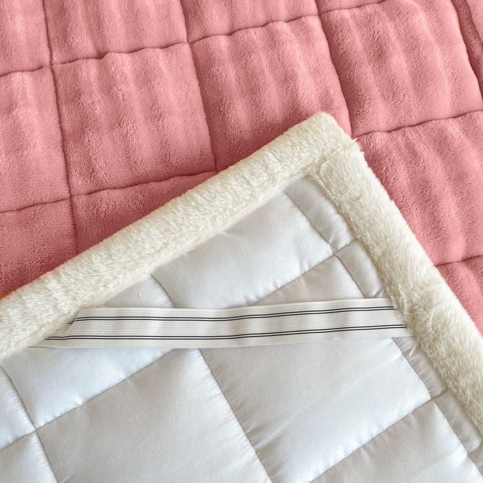 91家纺网 家纺一手货源 找家纺 梵朴 2025新款牛奶绒泡泡兔毛绒床垫学生宿舍床褥子-纯色系列学生图 牛奶绒泡泡-豆沙粉