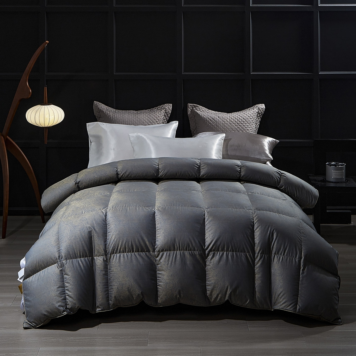 91家纺网 家纺一手货源 找家纺 暖羽屋羽绒馆 2025新款莫代尔95白鹅绒羽绒被芯   绒子含量95  冬被双人被子加厚 莫罗斯金 B面效果