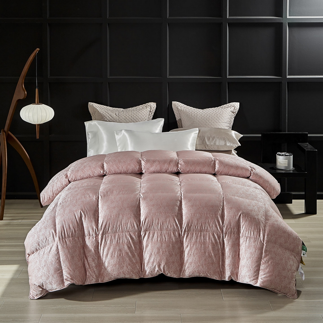 91家纺网 家纺一手货源 找家纺 暖羽屋羽绒馆 2025新款莫代尔95白鹅绒羽绒被芯   绒子含量95  冬被双人被子加厚 伊莲娜 B面效果