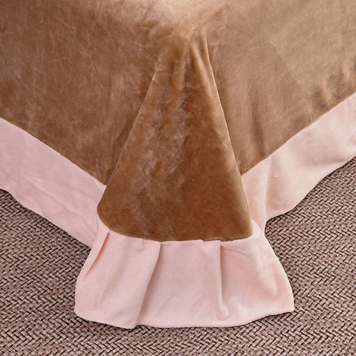 91家纺网 家纺一手货源 找家纺 找底底家纺 2025新款牛奶绒纯色刺绣四件套八斤重日销50单客户优惠10元 樱花粉