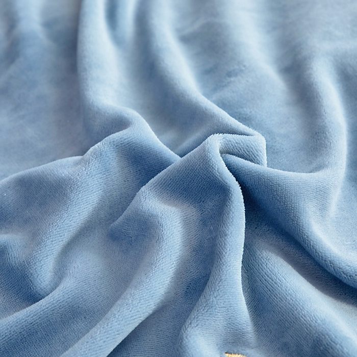 91家纺网 家纺一手货源 找家纺 找底底家纺 2025新款牛奶绒纯色刺绣四件套八斤重日销50单客户优惠10元 天蓝