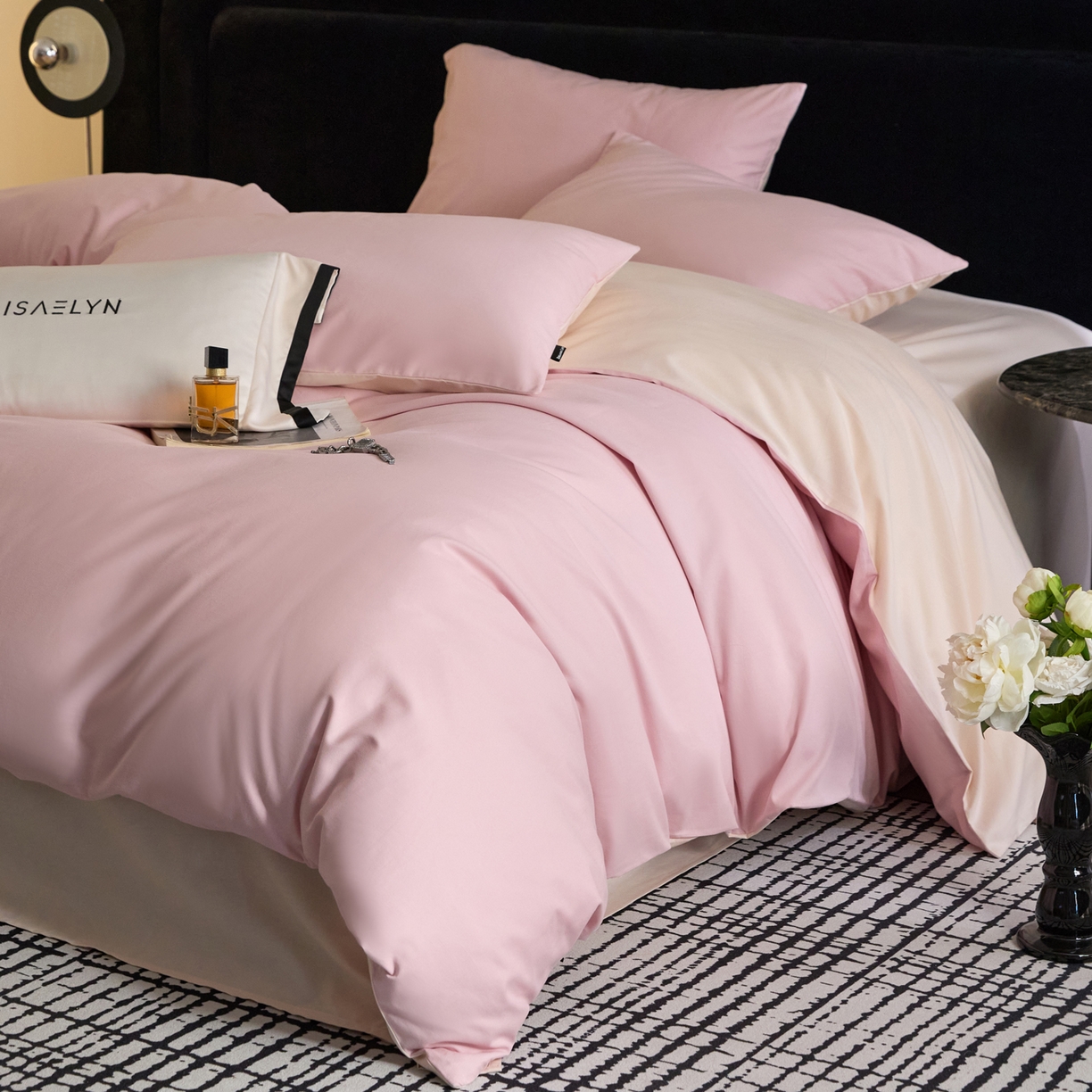 91家纺网 家纺一手货源 找家纺 （总）朵希曼 2025新款全棉纯色长绒棉磨毛系列四件套