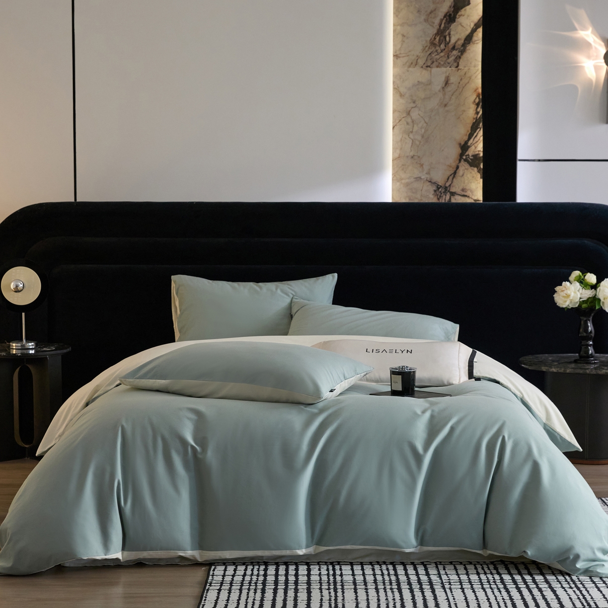 91家纺网 家纺一手货源 找家纺 （总）朵希曼 2025新款全棉纯色长绒棉磨毛系列四件套