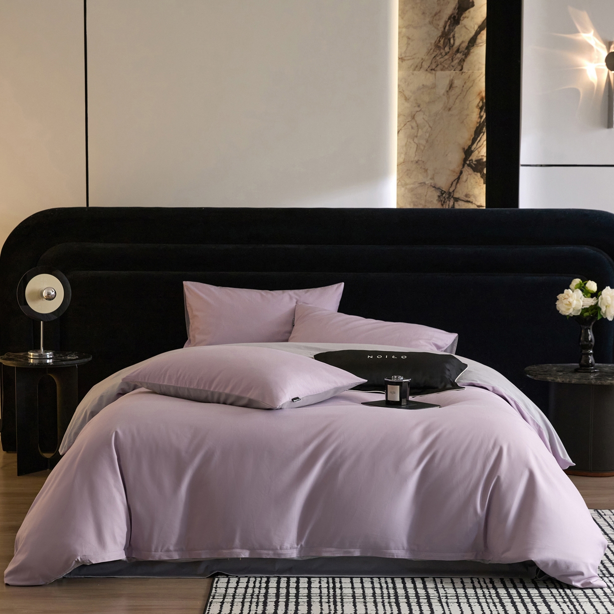 91家纺网 家纺一手货源 找家纺 （总）朵希曼 2025新款全棉纯色长绒棉磨毛系列四件套