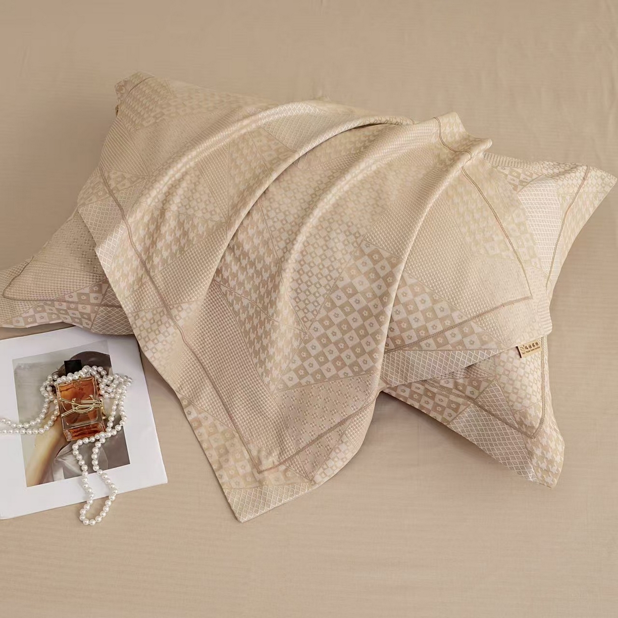 91家纺网 家纺一手货源 找家纺 （总） [91家纺网精选] 新款彩棉双股提花四件套-洛克