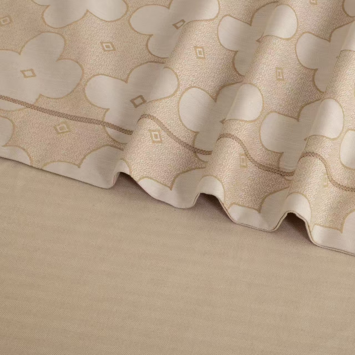 91家纺网 家纺一手货源 找家纺 （总） [91家纺网精选] 新款彩棉双股提花四件套-洛克