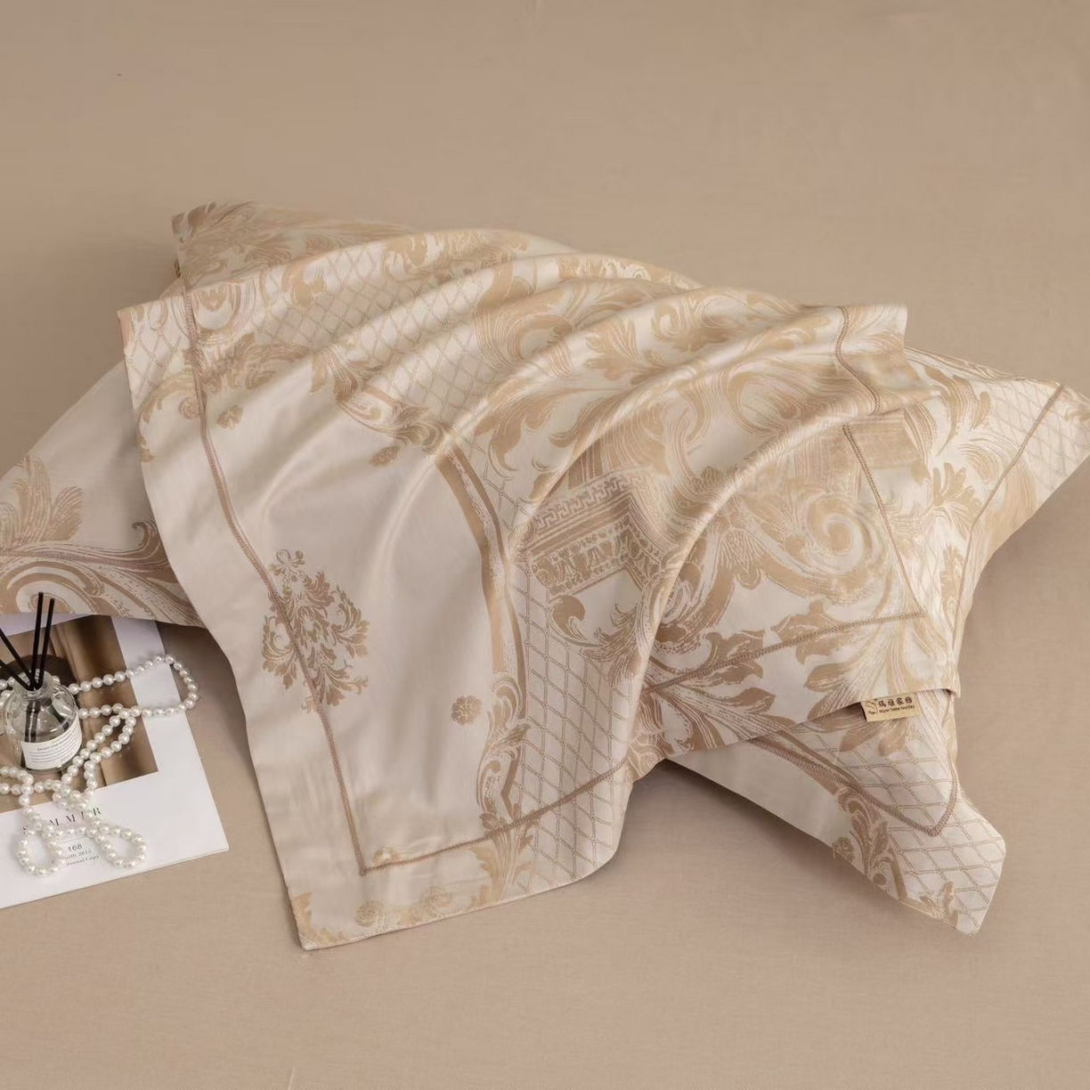 91家纺网 家纺一手货源 找家纺 （总） [91家纺网精选] 新款彩棉双股提花四件套-洛克