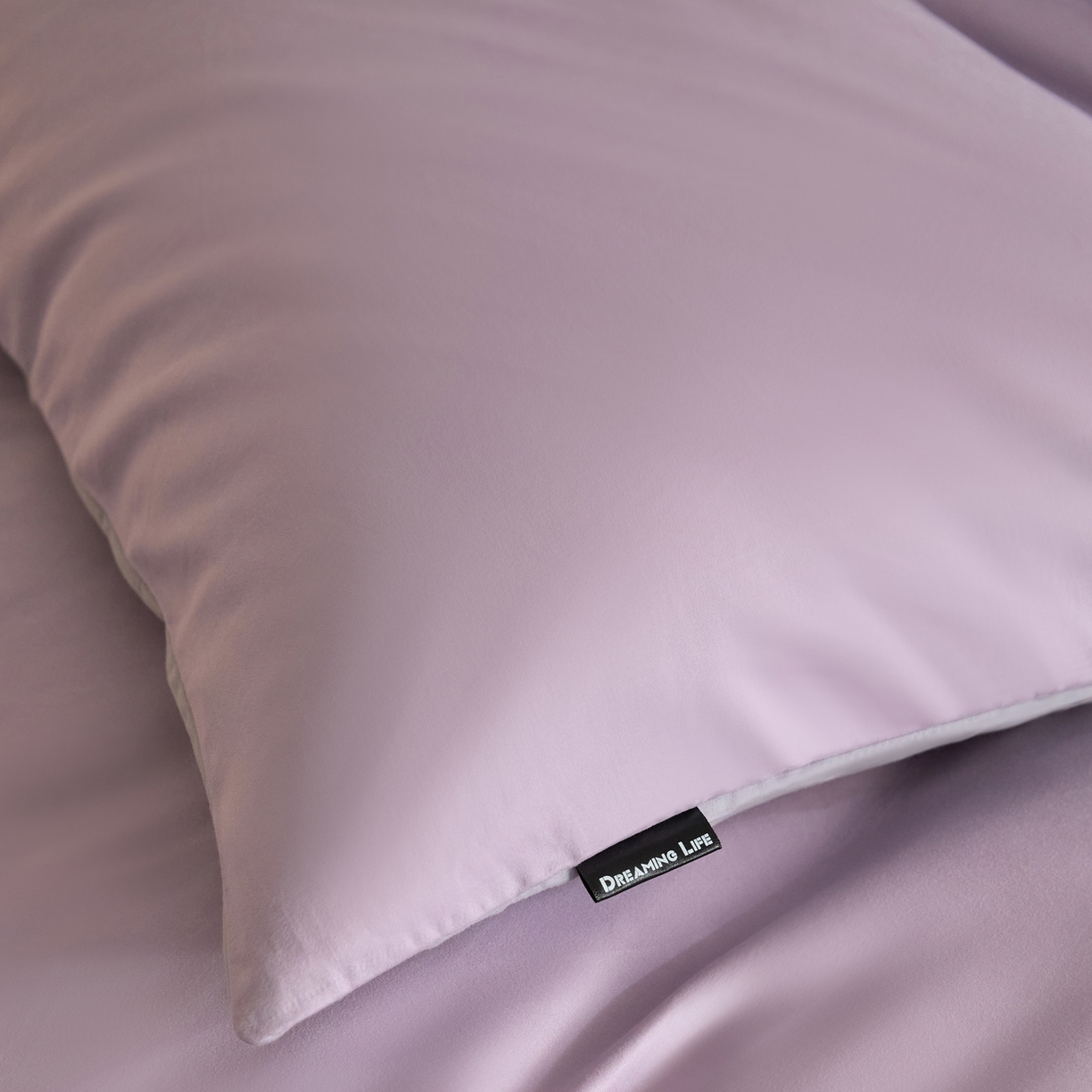 91家纺网 家纺一手货源 找家纺 朵希曼 2026新款全棉纯色长绒棉磨毛系列四件套 紫栗灰