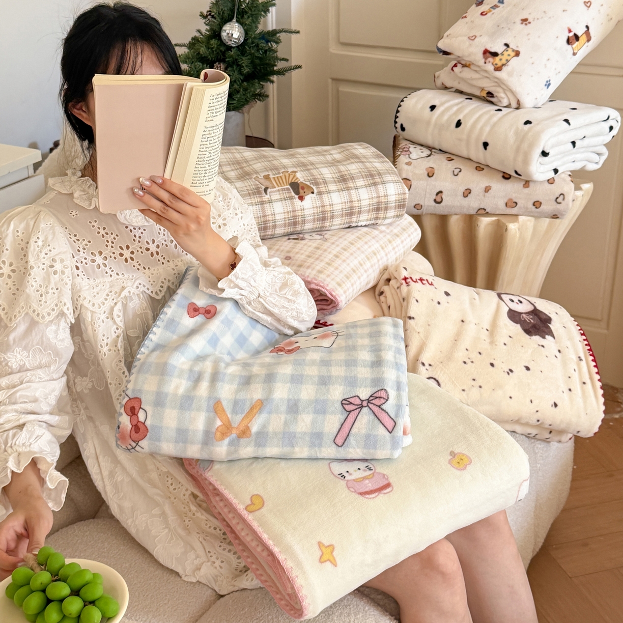 91家纺网 家纺一手货源 找家纺 （总）澳萝拉 2025新款230g高克重全工艺牛奶绒三角针毛毯四季毯休闲毯毯子（稳定供货 不缺货）