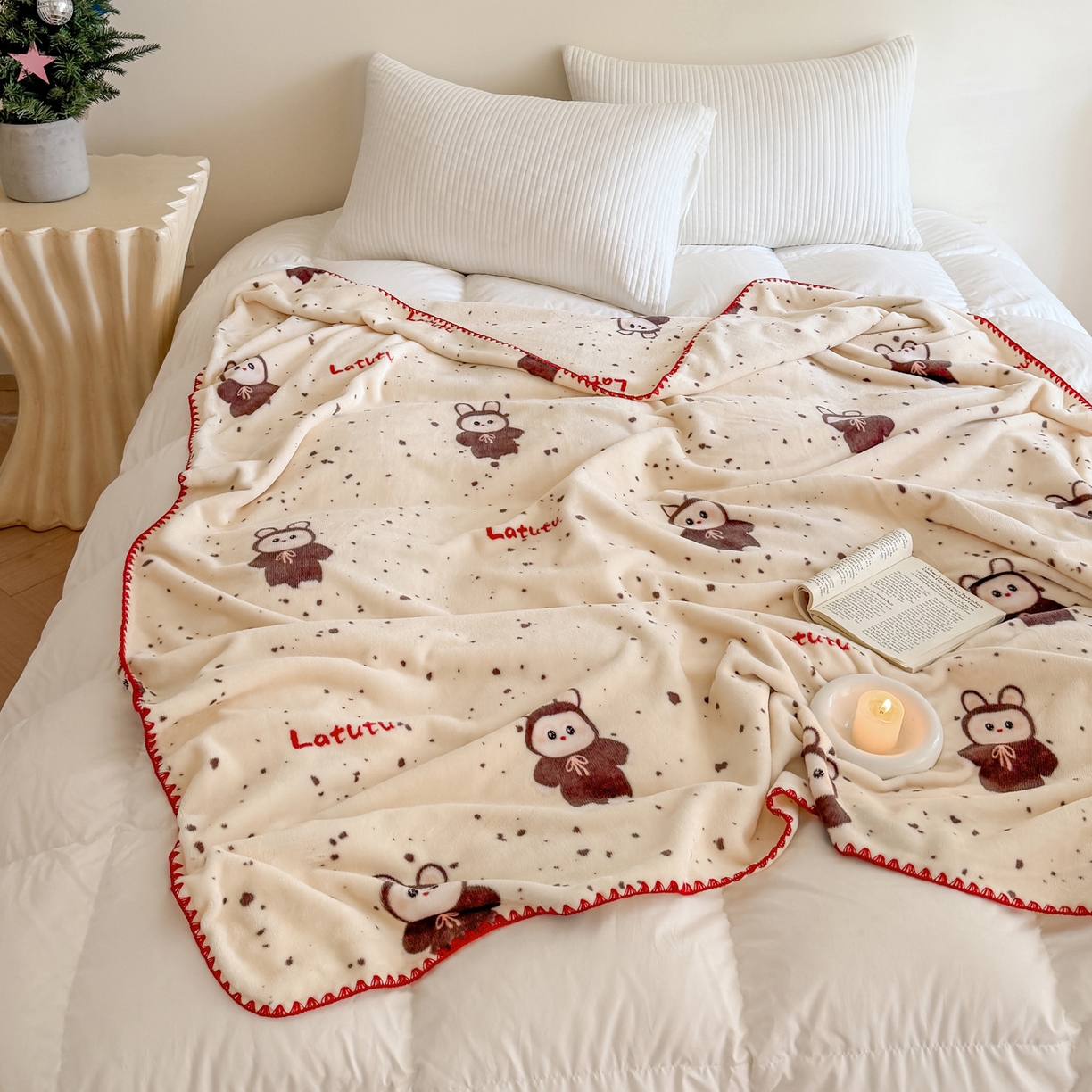 91家纺网 家纺一手货源 找家纺 澳萝拉 2025新款230g高克重全工艺牛奶绒三角针毛毯四季毯休闲毯毯子（稳定供货 不缺货） 拉兔兔