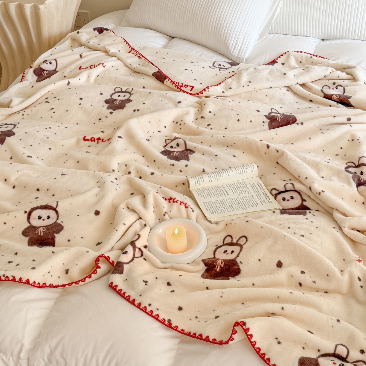 91家纺网 家纺一手货源 找家纺 澳萝拉 2025新款230g高克重全工艺牛奶绒三角针毛毯四季毯休闲毯毯子（稳定供货 不缺货） 拉兔兔