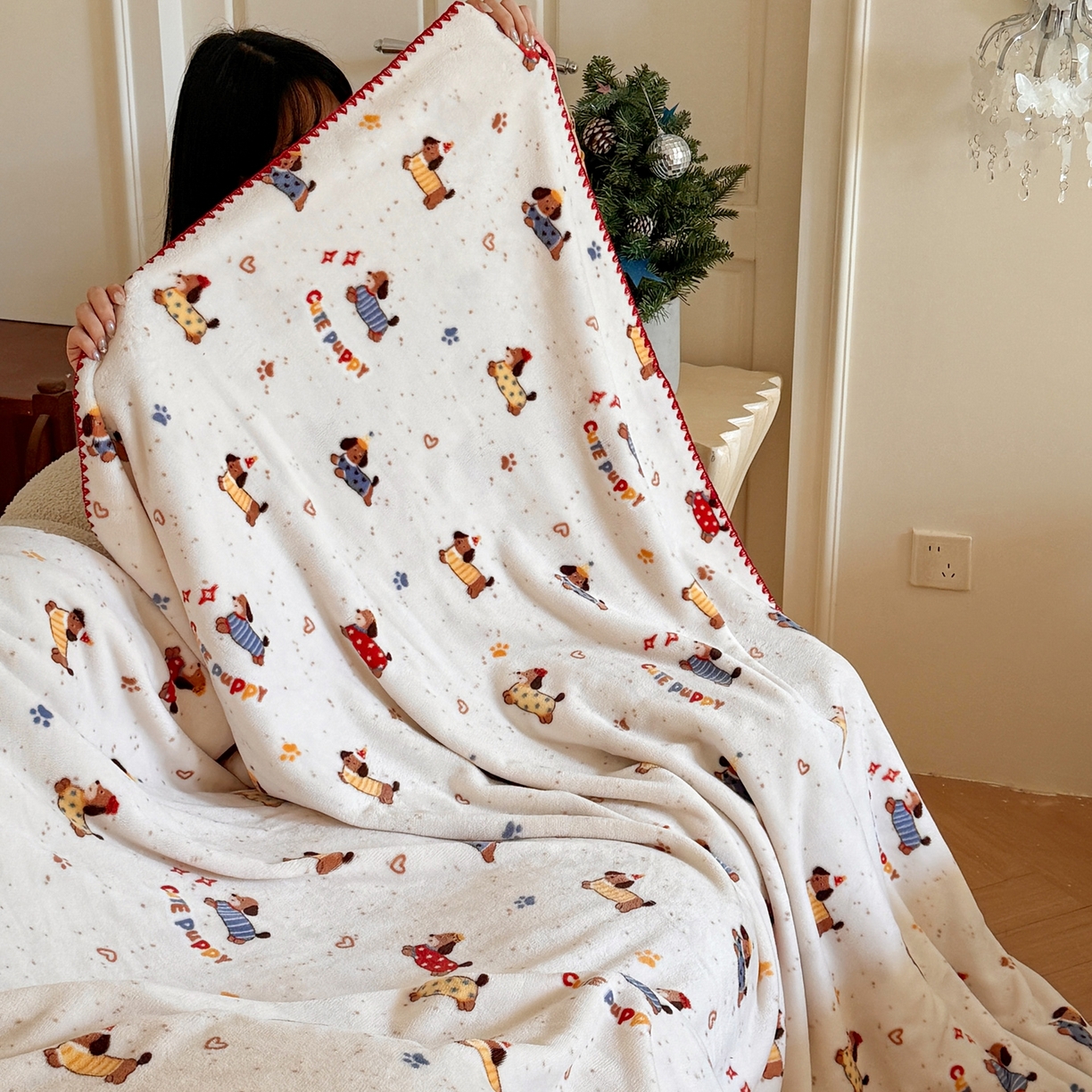 91家纺网 家纺一手货源 找家纺 澳萝拉 2025新款230g高克重全工艺牛奶绒三角针毛毯四季毯休闲毯毯子（稳定供货 不缺货） 腊肠小狗